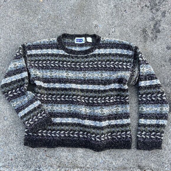Vintage 90s Y2K Fair Isle Knit Boxy Sweater - Picture 6 of 6